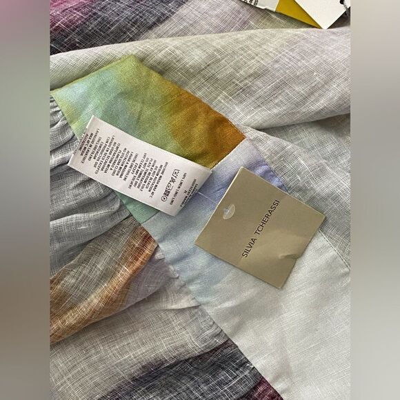 Silvia Tcherassi Saanvi Blouse Iridescent Marble Size 2L - Picture 13 of 13